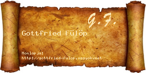 Gottfried Fülöp névjegykártya